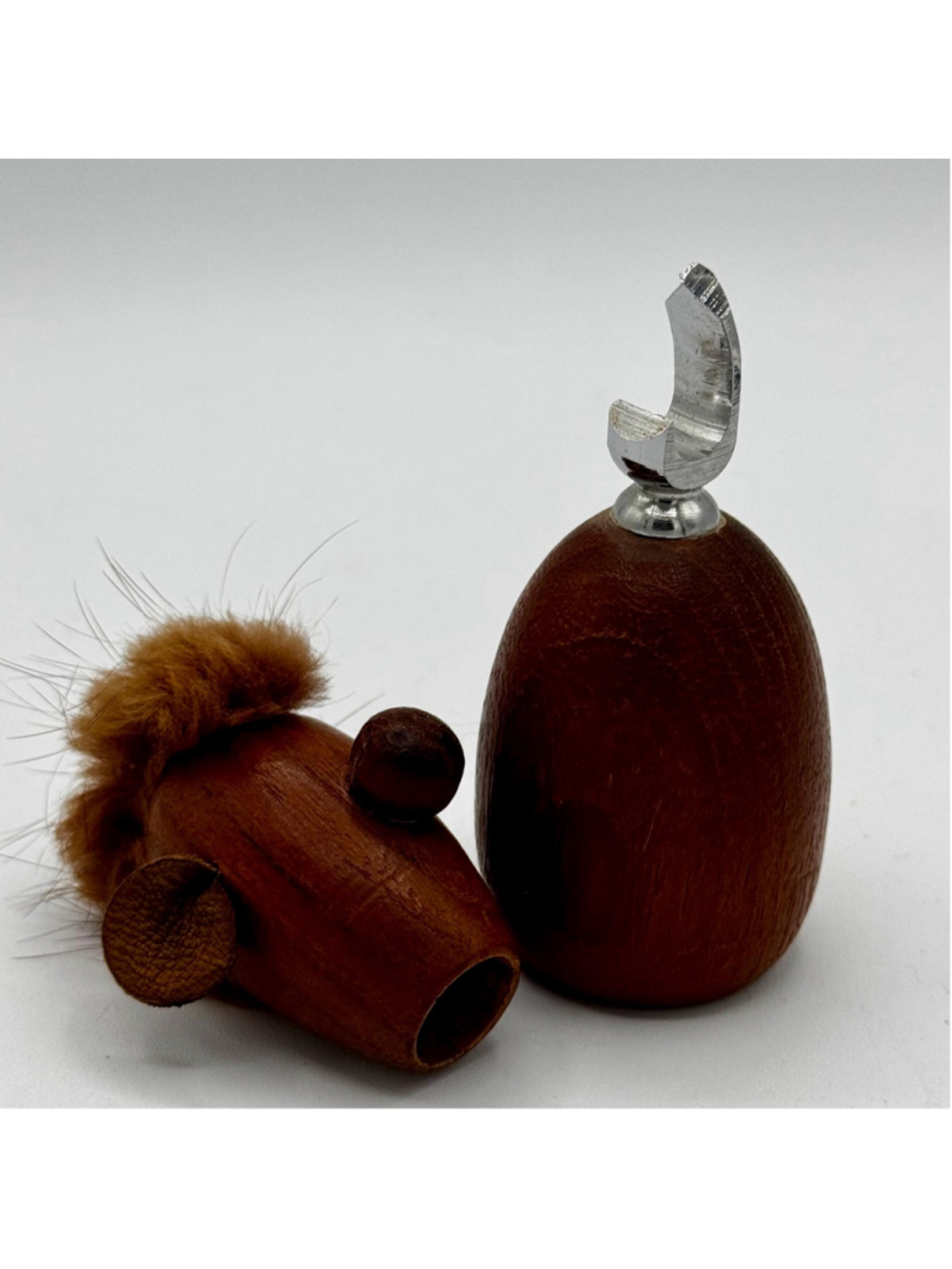 Vintage Teak Bottle Opener | Danish Mid-Century Modern Barware, Sculptural Wood